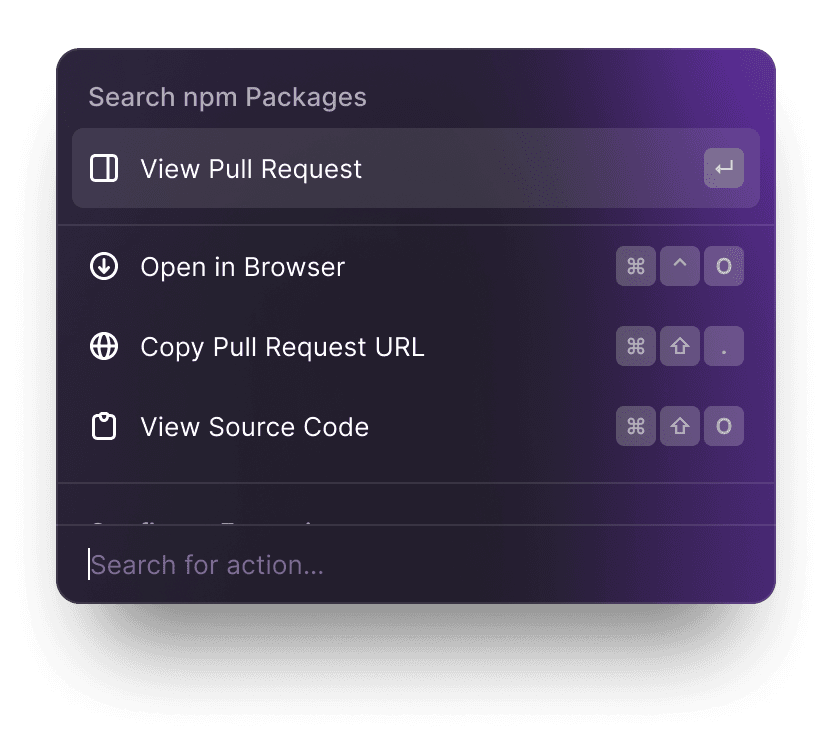 The Resulting ActionPanel based on the code example